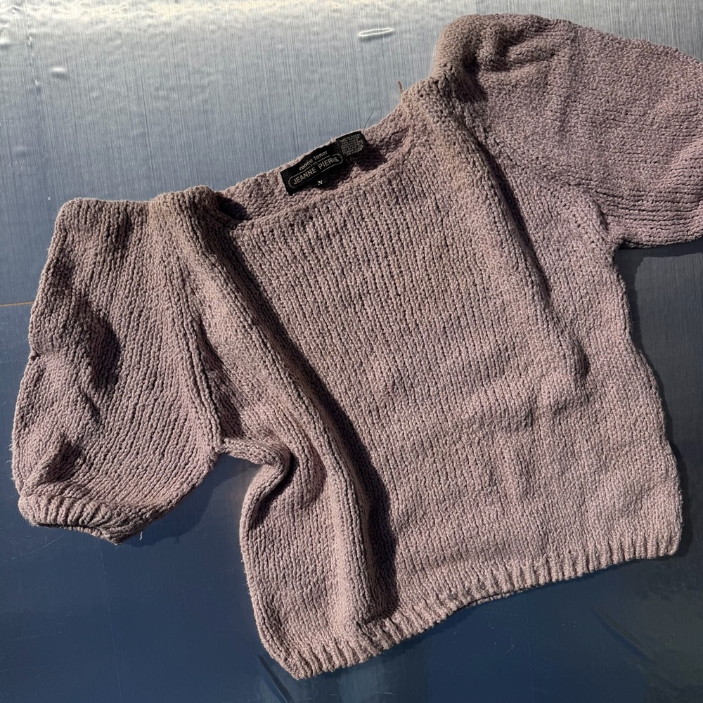 Vintage Dusty Pink Short Sleeve Sweater